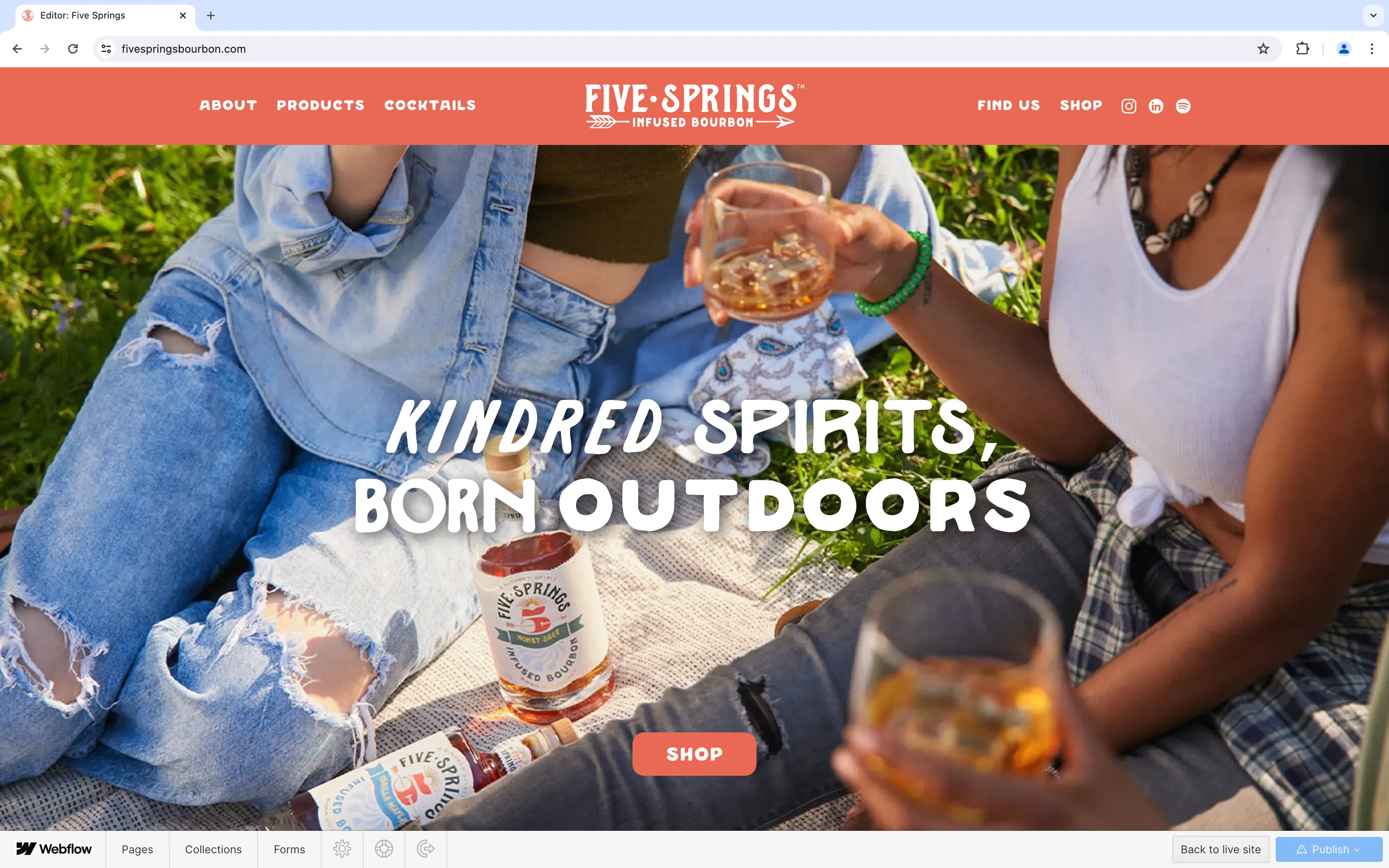 A screenshot of the Webflow Editor UI panel bar