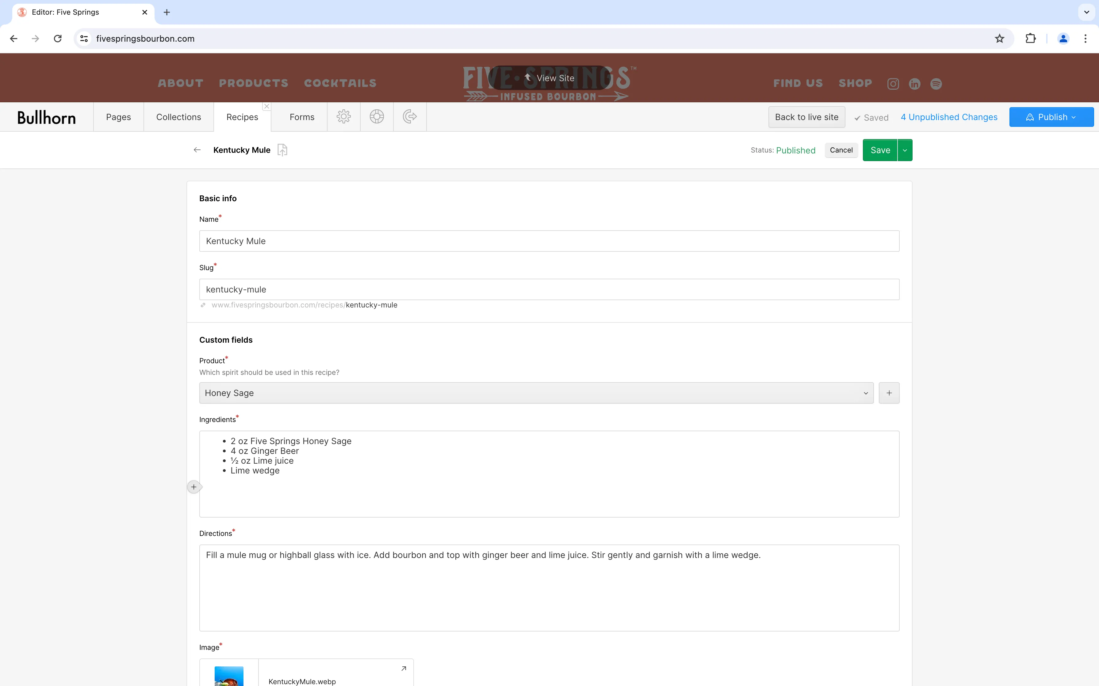 A screenshot of the rich text formatting options bubble available when starting a new text line